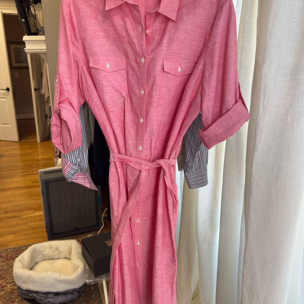 Brooks Brothers Pink Long Sleeve Dress 12P